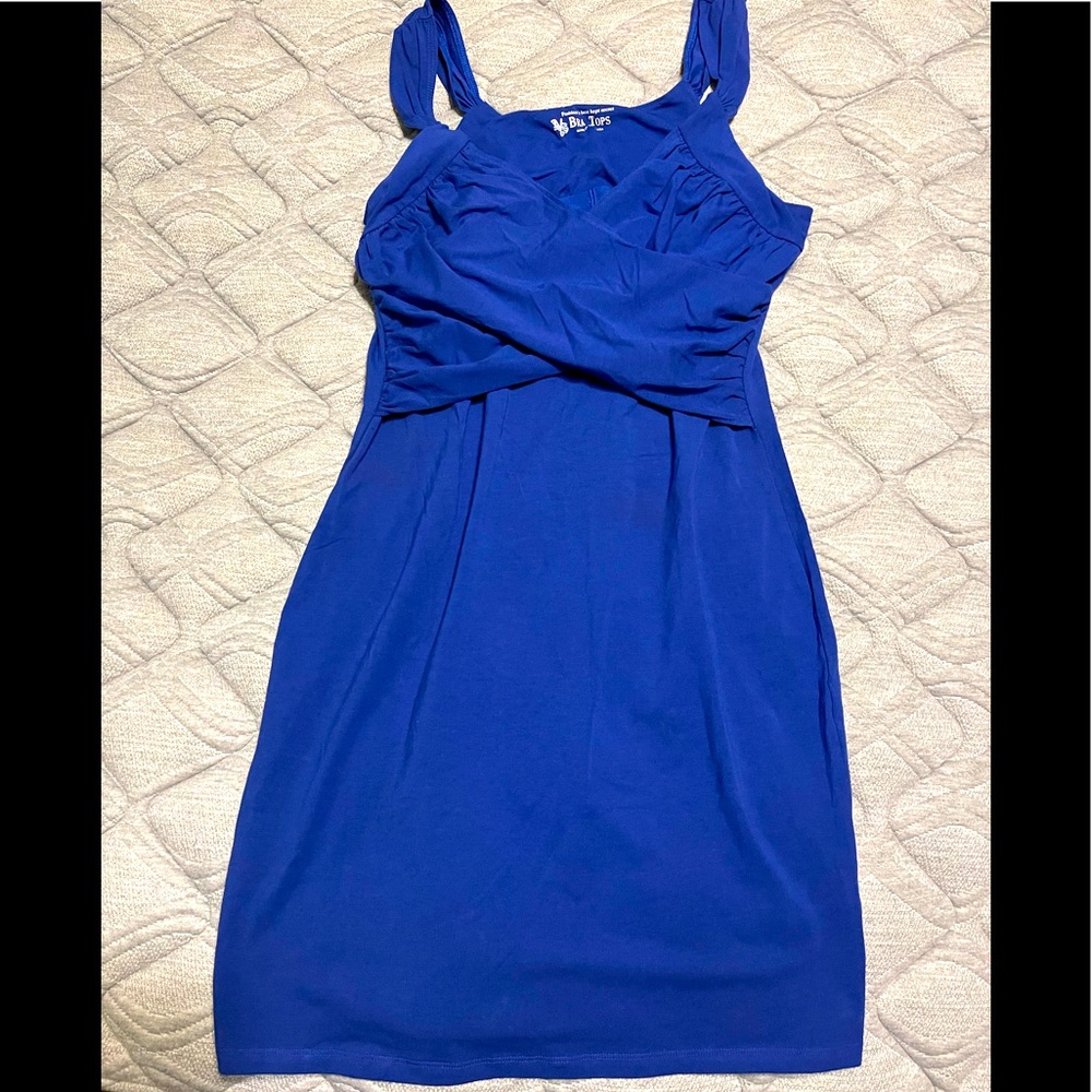 Cute Blue Mini Dress with built in bra